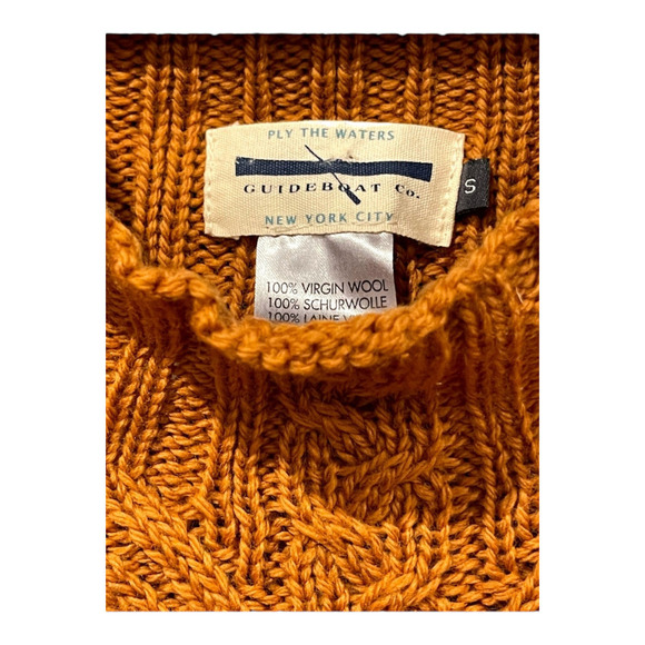 Guideboat Ply the Waters 100% Virgin Wool Sweater size small - Picture 4 of 7